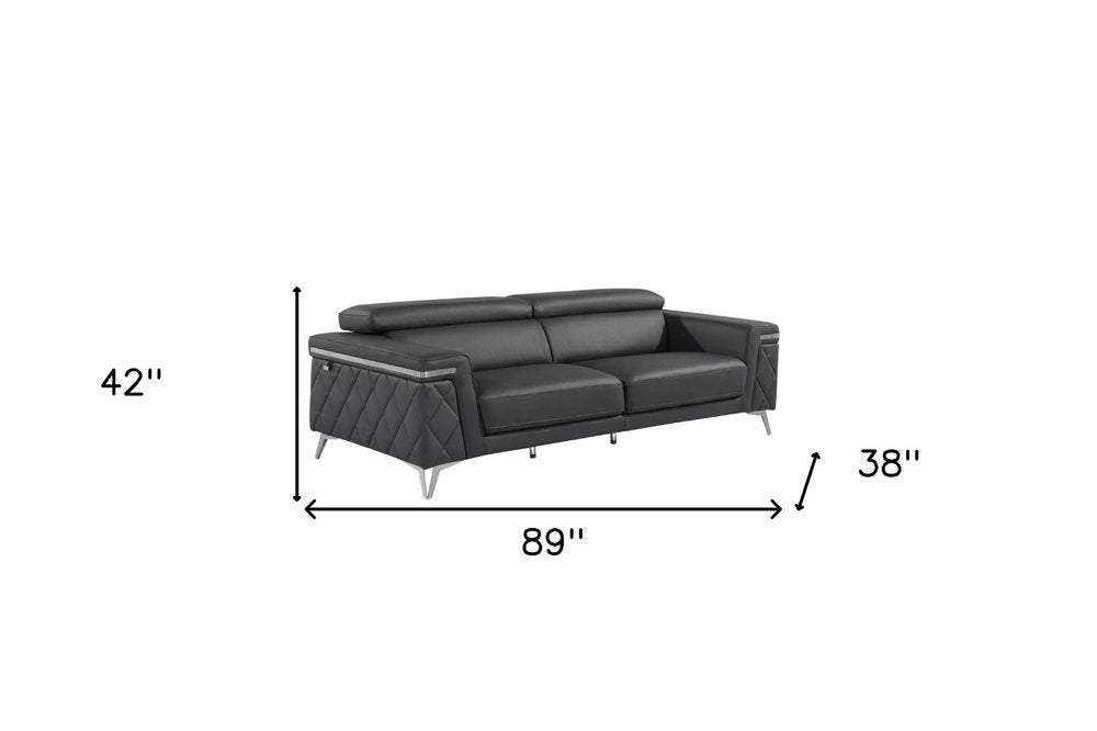 Conjunto de asientos de dos piezas en gris para cuatro personas