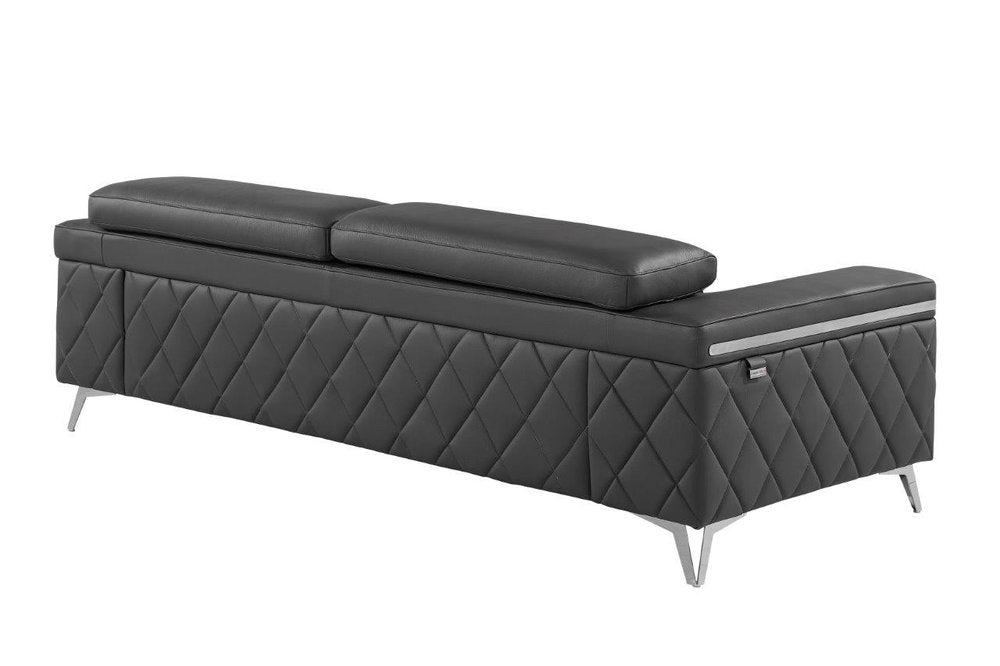 Conjunto de asientos de dos piezas en gris para cuatro personas