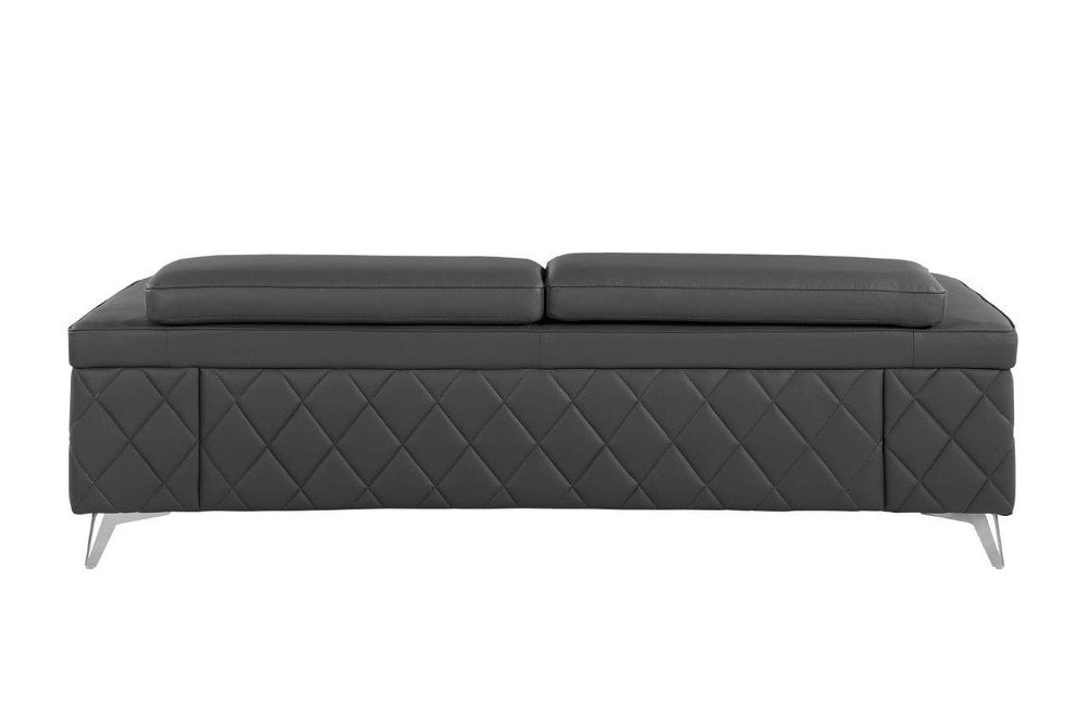 Conjunto de asientos de dos piezas en gris para cuatro personas