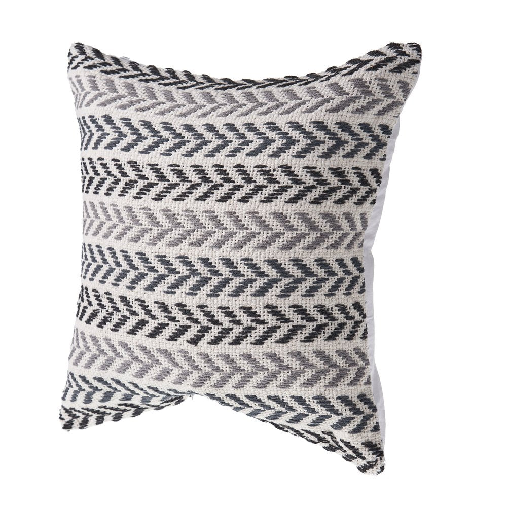 Set of Two 18" X 18" Blue Beach Chevron Cotton Zippered Pillow