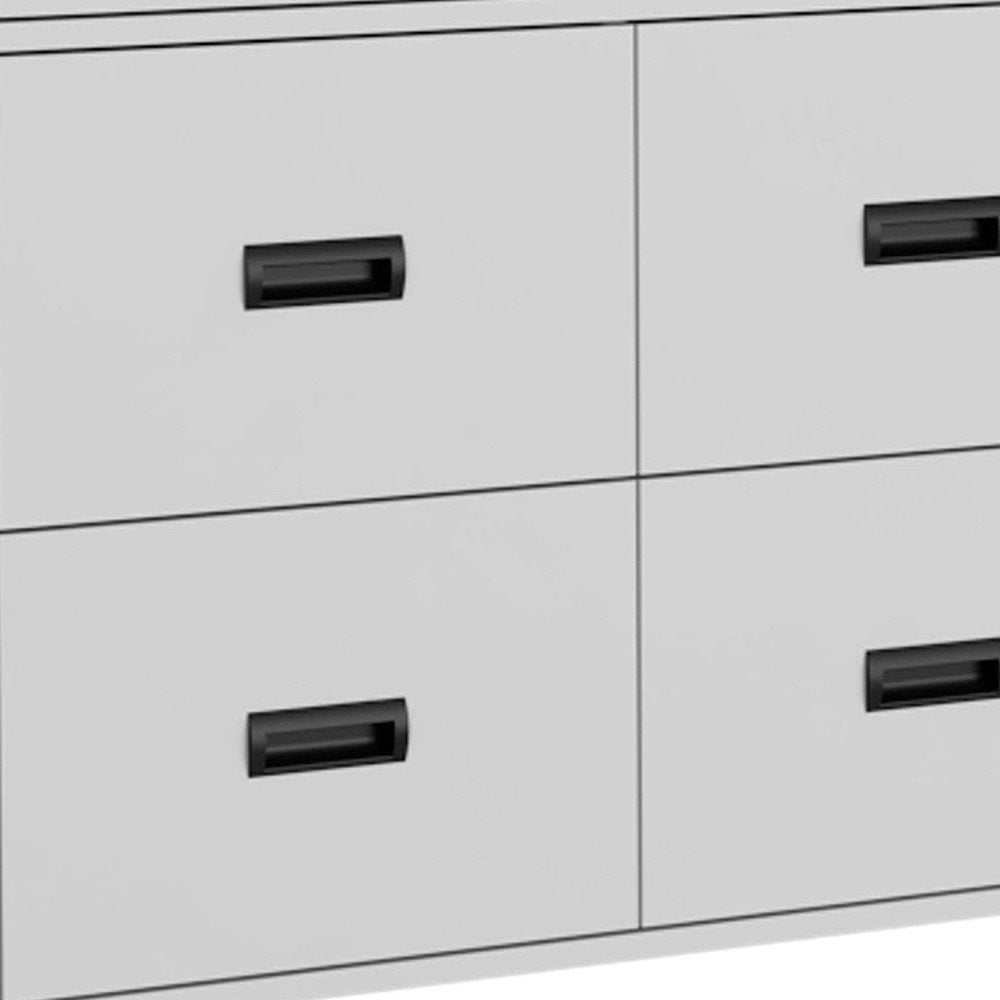 34" Dark Brown Five Drawer Dresser