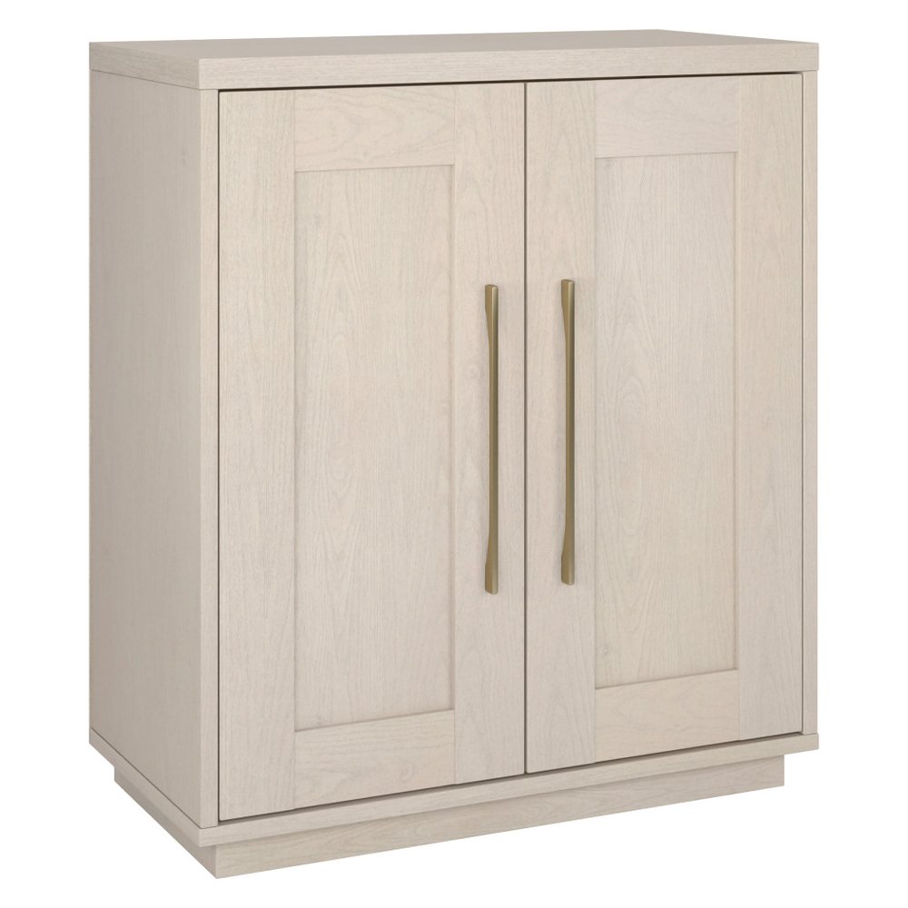 32" White Wood Accent Cabinet With Two Doors
