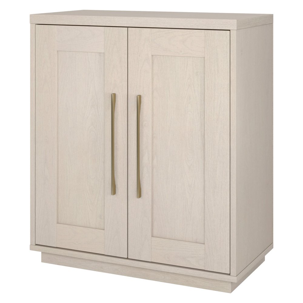 32" White Wood Accent Cabinet With Two Doors