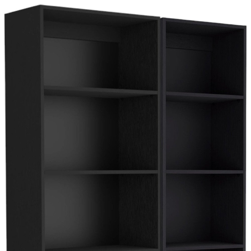 Librería negra de cinco niveles de 71"