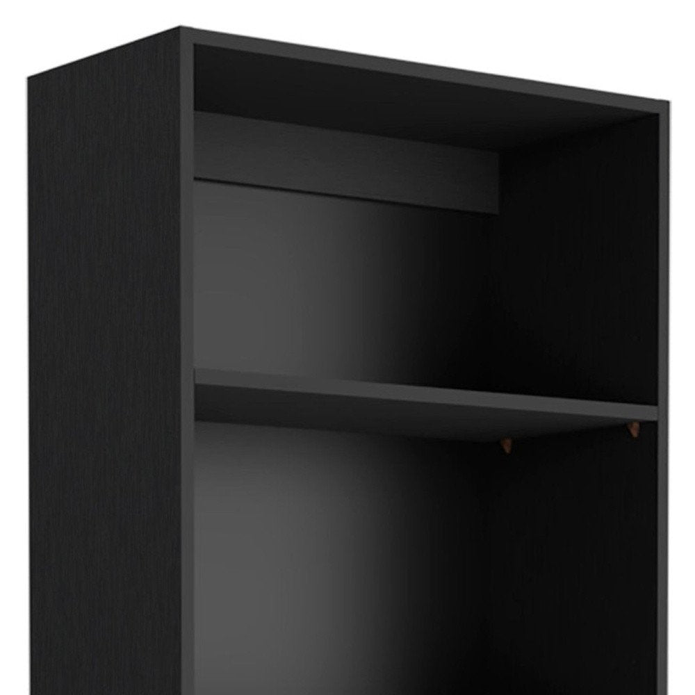 Librería negra de cinco niveles de 71"