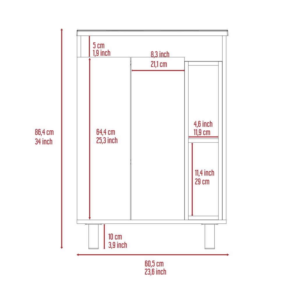 Set Of Two White Wood Freestanding Bathroom Vanity With Sink