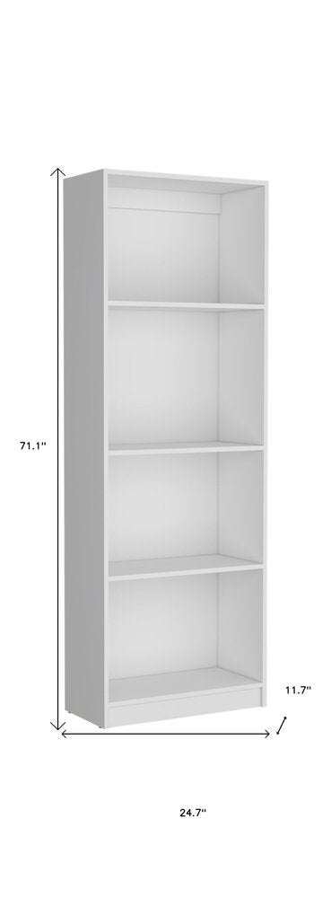 Set of Three White Wood Ten Tier Modular Bookcase with Four Doors