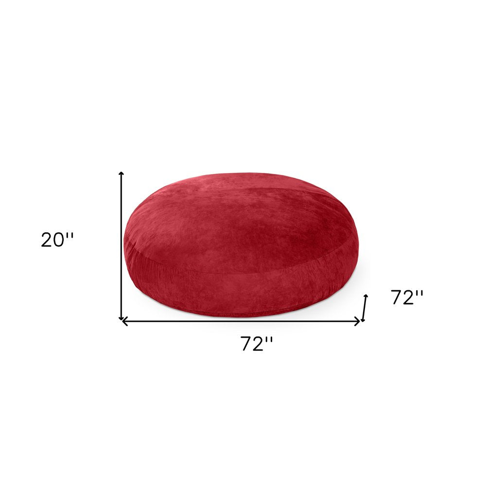 72" Cinnabar Microsuede Bean Bag Chair
