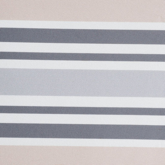 24" X 36" Gray Tan And White Striped Pillow Style Pet Bed With Removable Cover