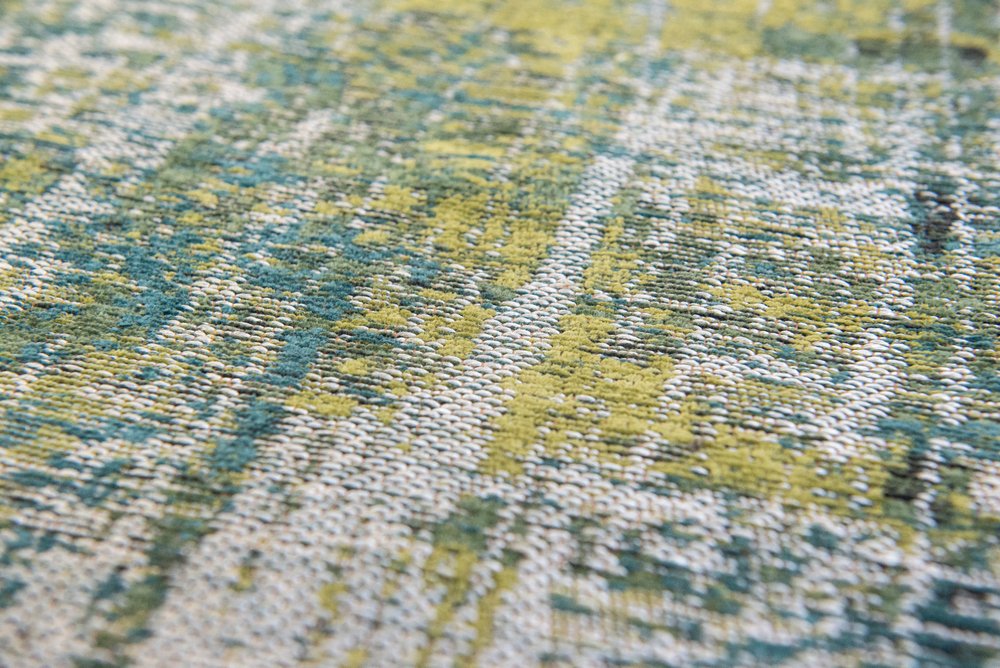 9' X 13' Blue and Green Abstract Non Skid Area Rug