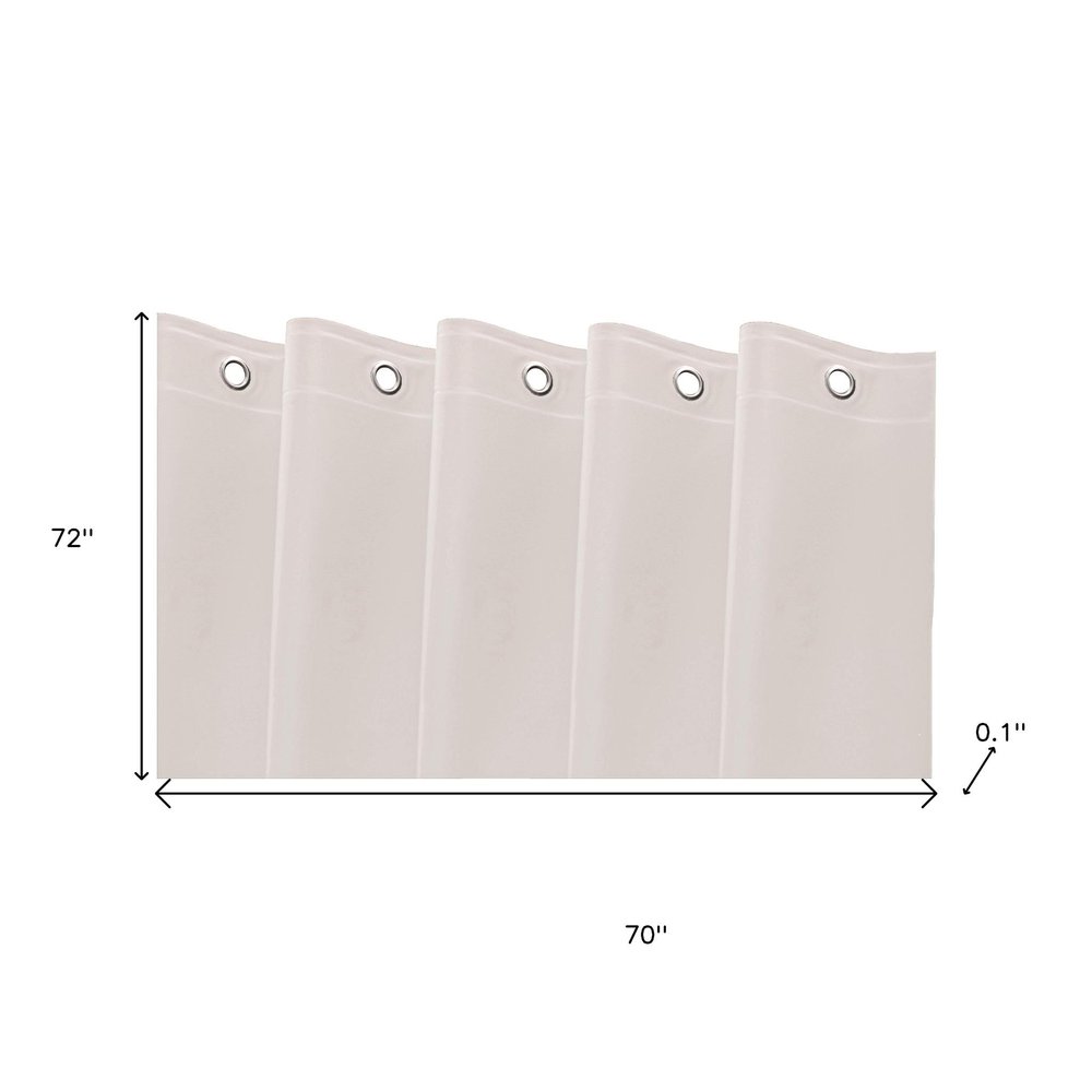72" White Vinyl Shower Curtain Liner
