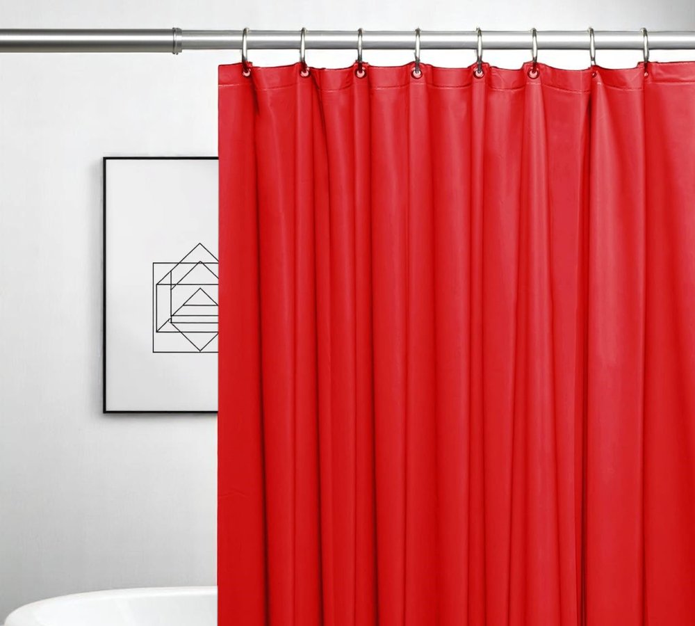 72" White Vinyl Shower Curtain Liner