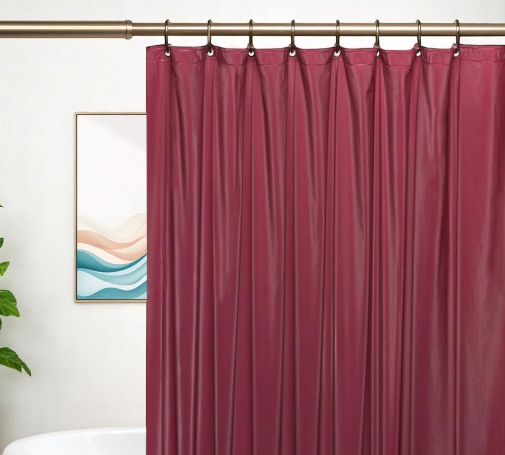 72" White Vinyl Shower Curtain Liner