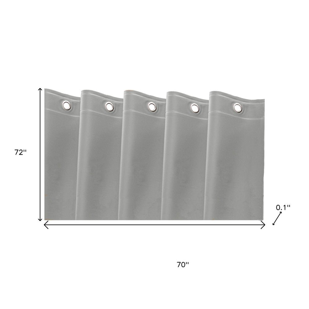 72" White Vinyl Shower Curtain Liner