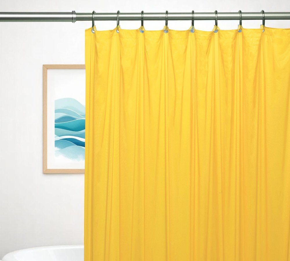 72" White Vinyl Shower Curtain Liner