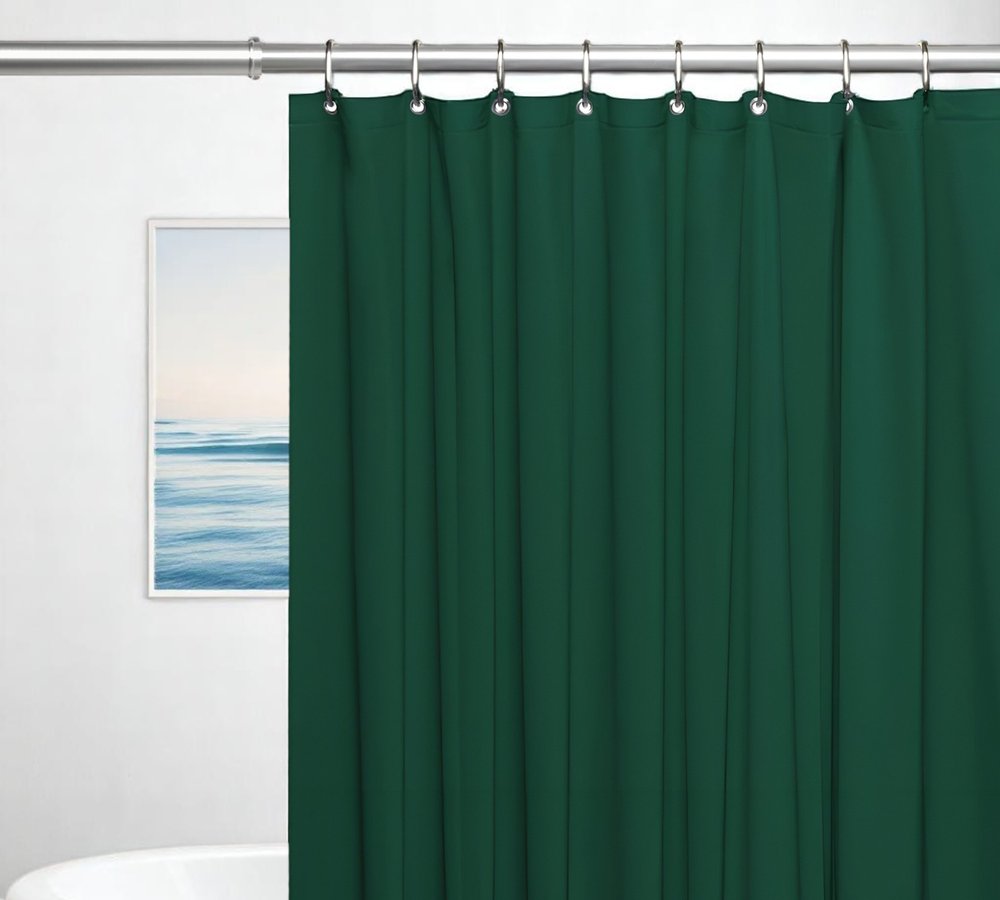 72" White Vinyl Shower Curtain Liner
