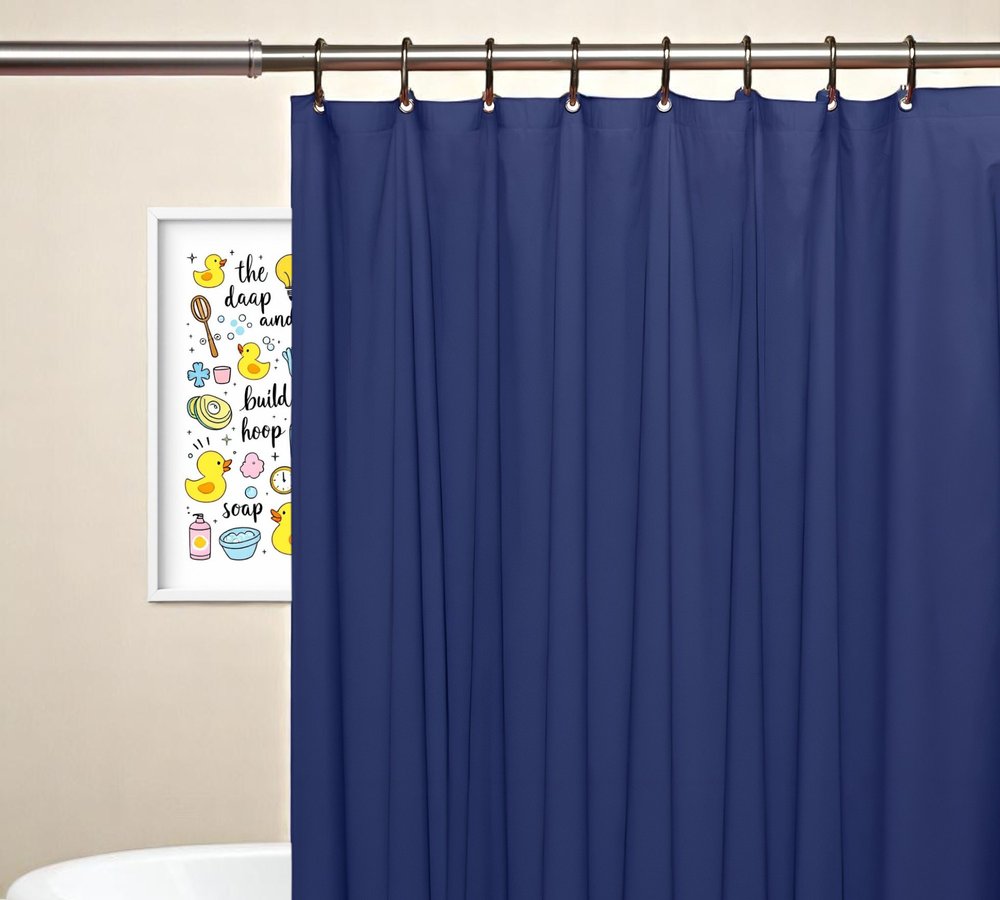 72" White Vinyl Shower Curtain Liner