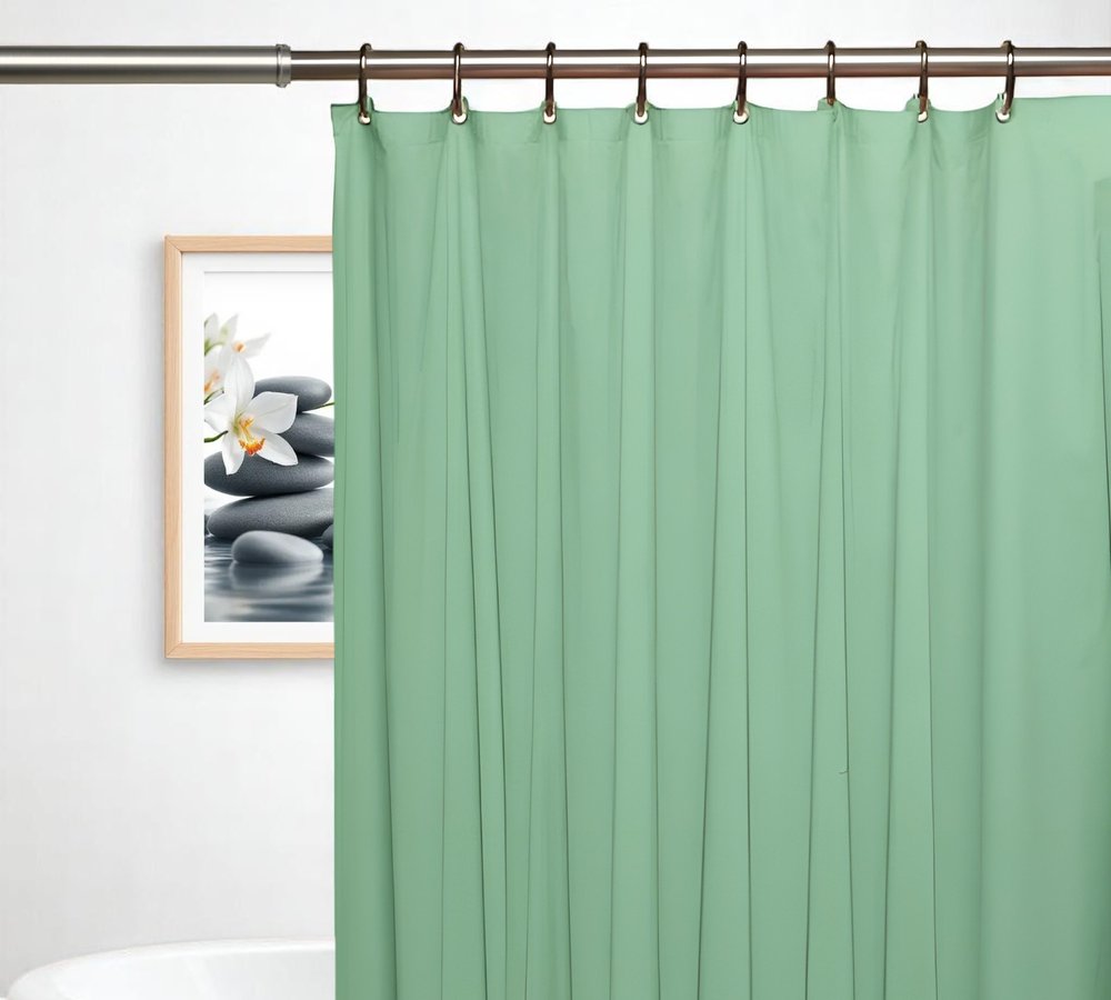 72" White Vinyl Shower Curtain Liner