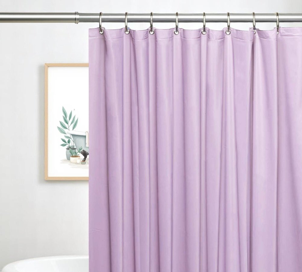 72" White Vinyl Shower Curtain Liner