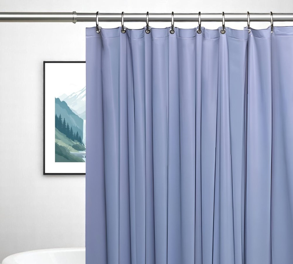 72" White Vinyl Shower Curtain Liner
