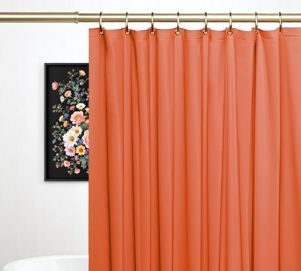 72" White Vinyl Shower Curtain Liner