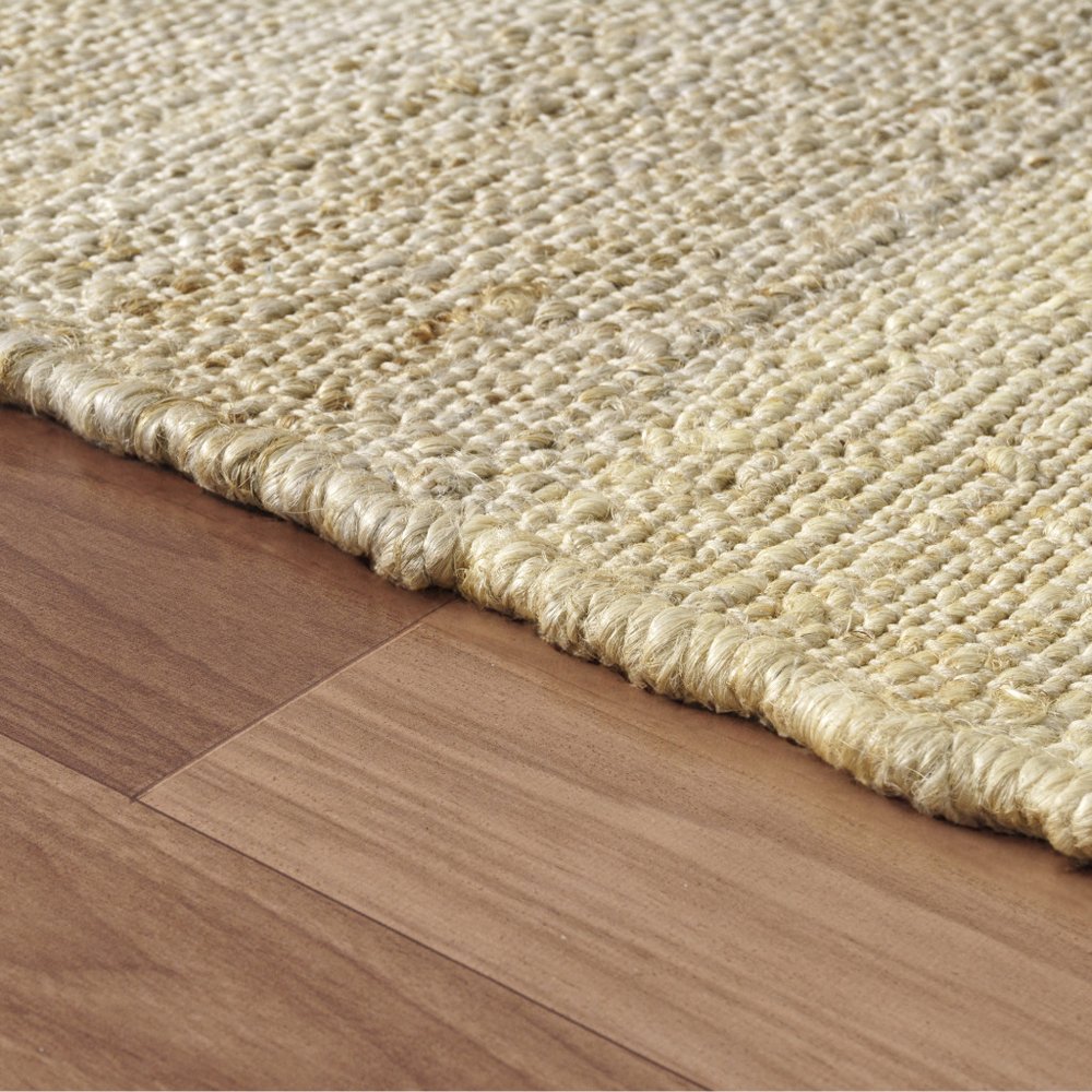 9' X 12' Natural and Ivory Abstract Hand Woven Area Rug