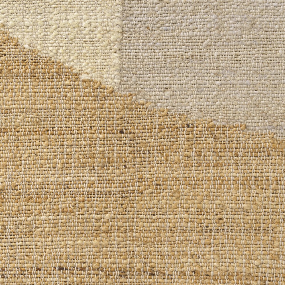 9' X 12' Natural and Ivory Abstract Hand Woven Area Rug