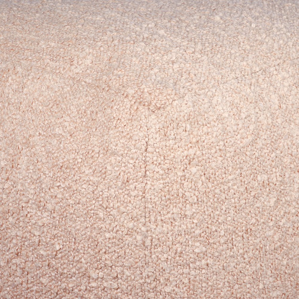 18" Beige Polyester Cube Outdoor Pouf Ottoman
