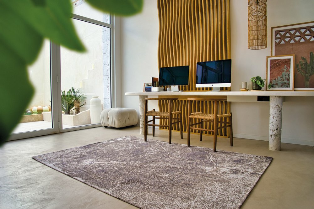 9' X 13' Gray and White Abstract Non Skid Area Rug