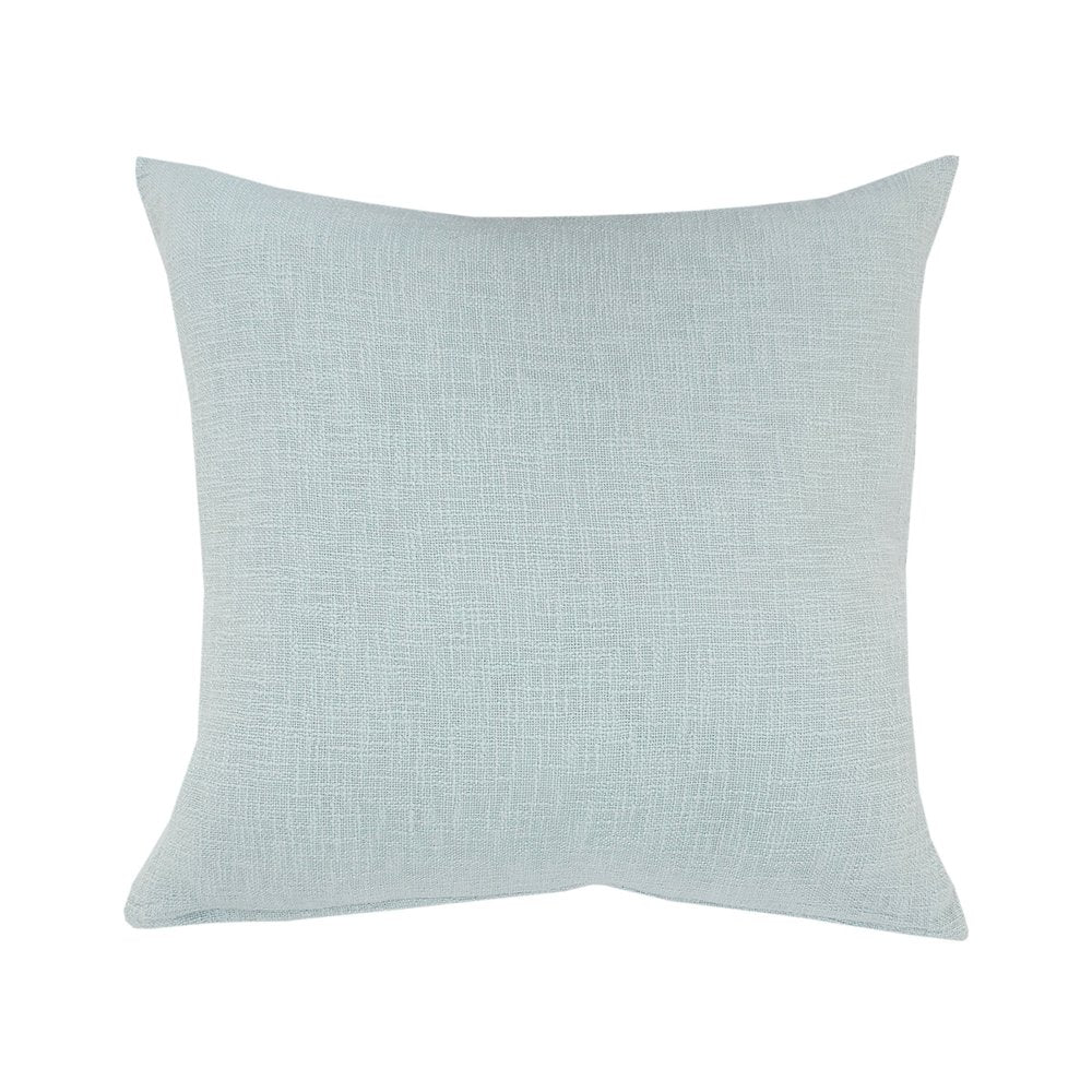 Set of Two Blue Diamond Cotton Throw Pillow With Fringe