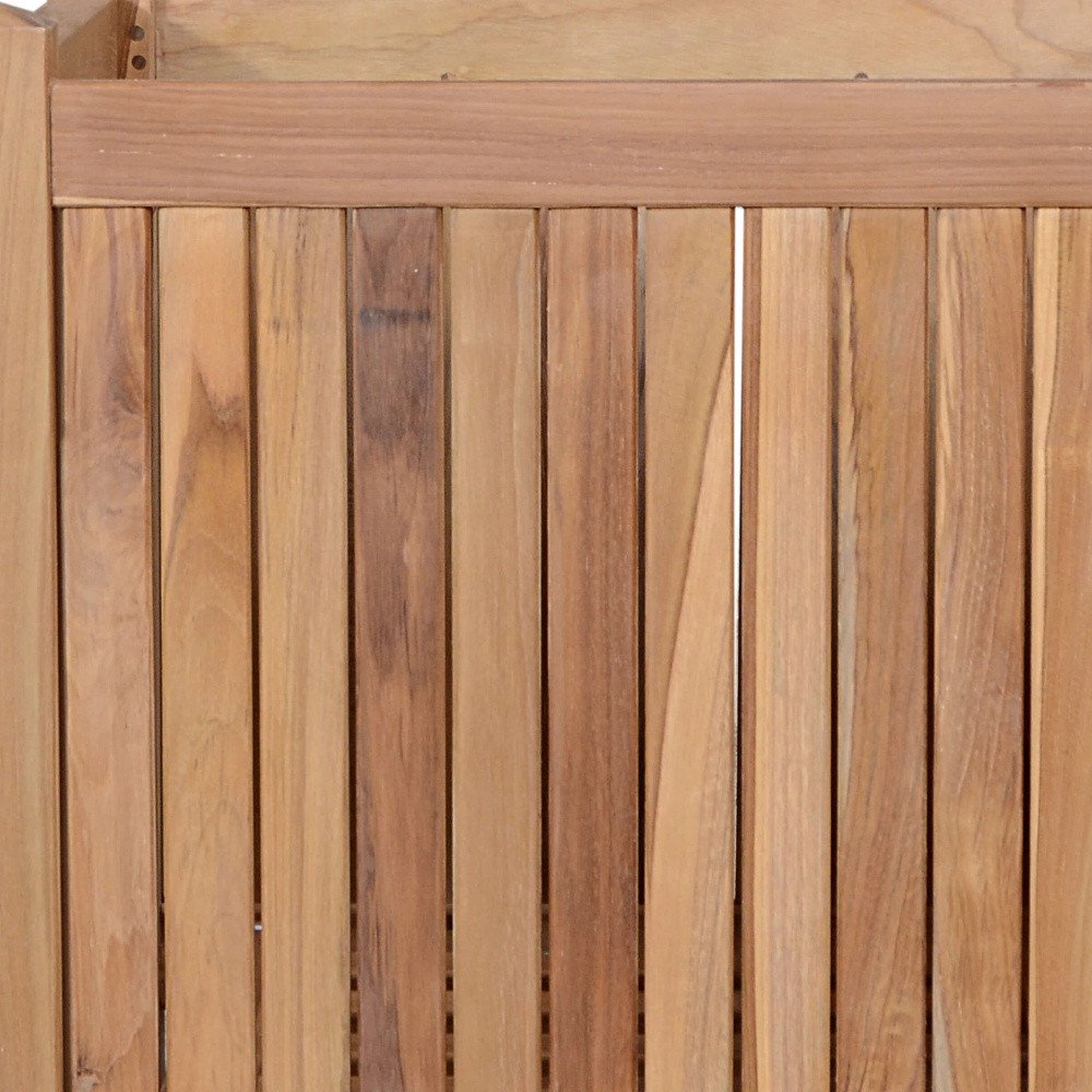 Jardinera cuadrada de madera maciza natural de 22" para interior y exterior