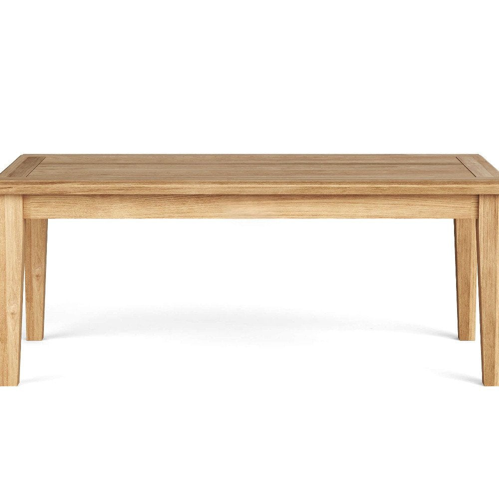 Mesa de centro para exterior de madera maciza natural de 47"