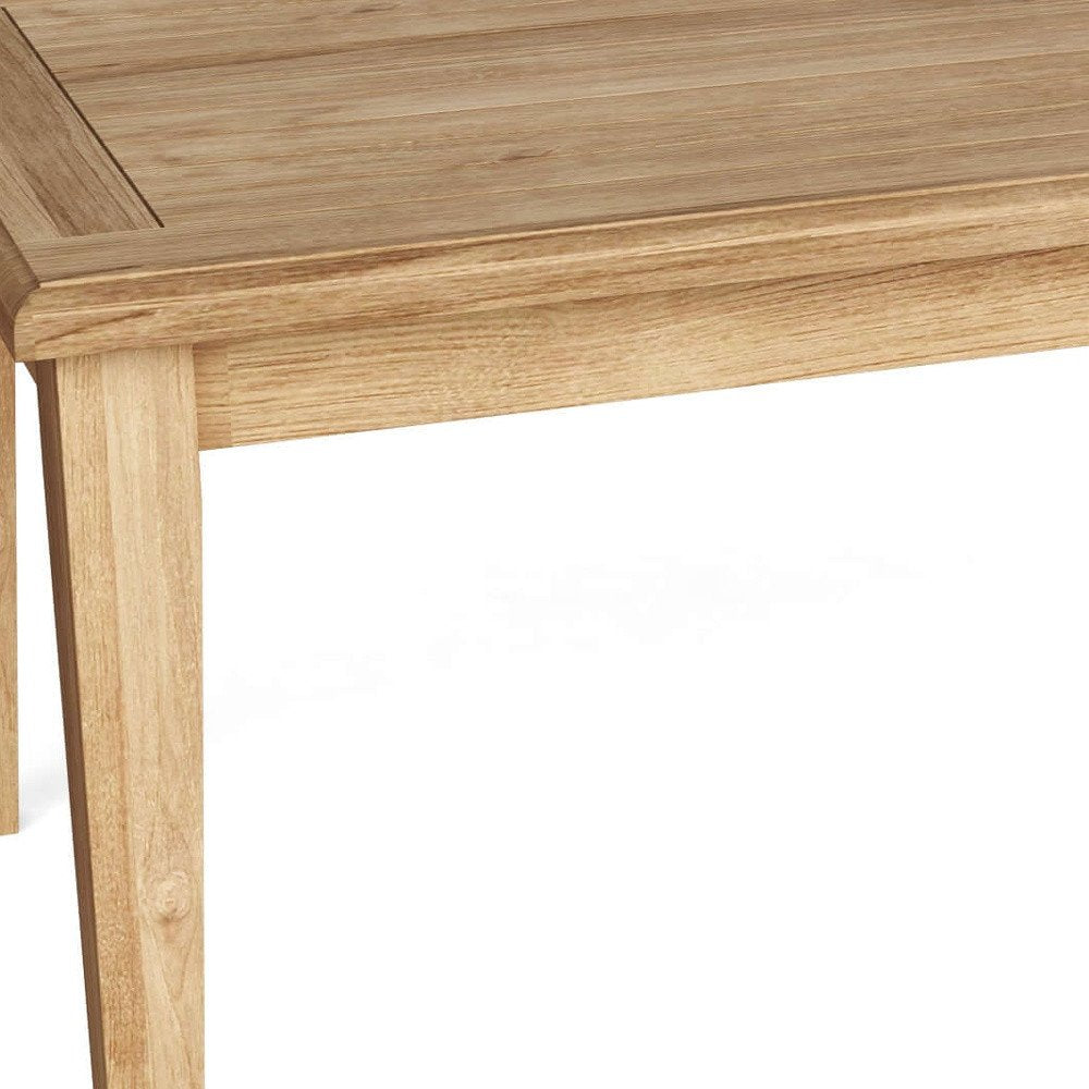Mesa de centro para exterior de madera maciza natural de 47"