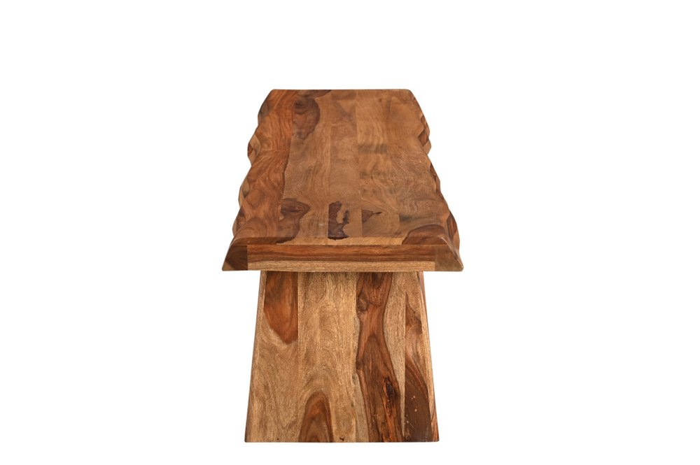 68" Brown Solid Wood Live Edge Dining Bench