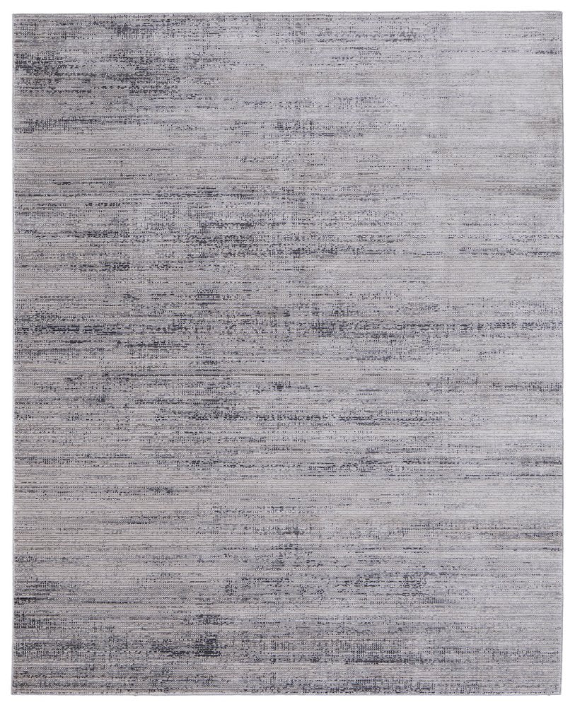 9' X 13' Gray Ivory And Taupe Area Rug