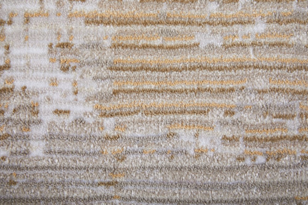 9' X 13' Gray Brown and Ivory Abstract Power Loom Area Rug