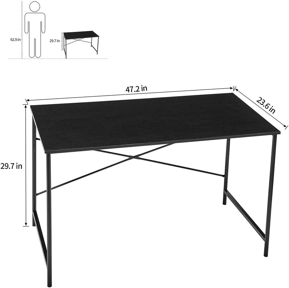 47" Black Computer Desk
