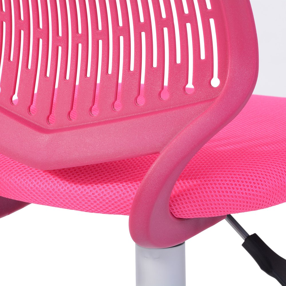 Purple and White Adjustable Height Swivel Rolling Office Chair