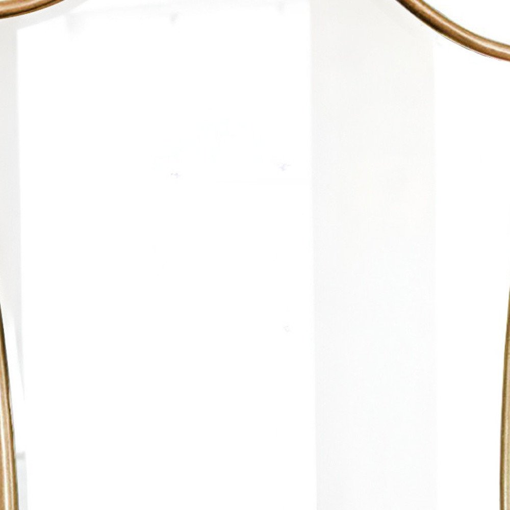 31" Gold Scalloped Metal Framed Accent Mirror