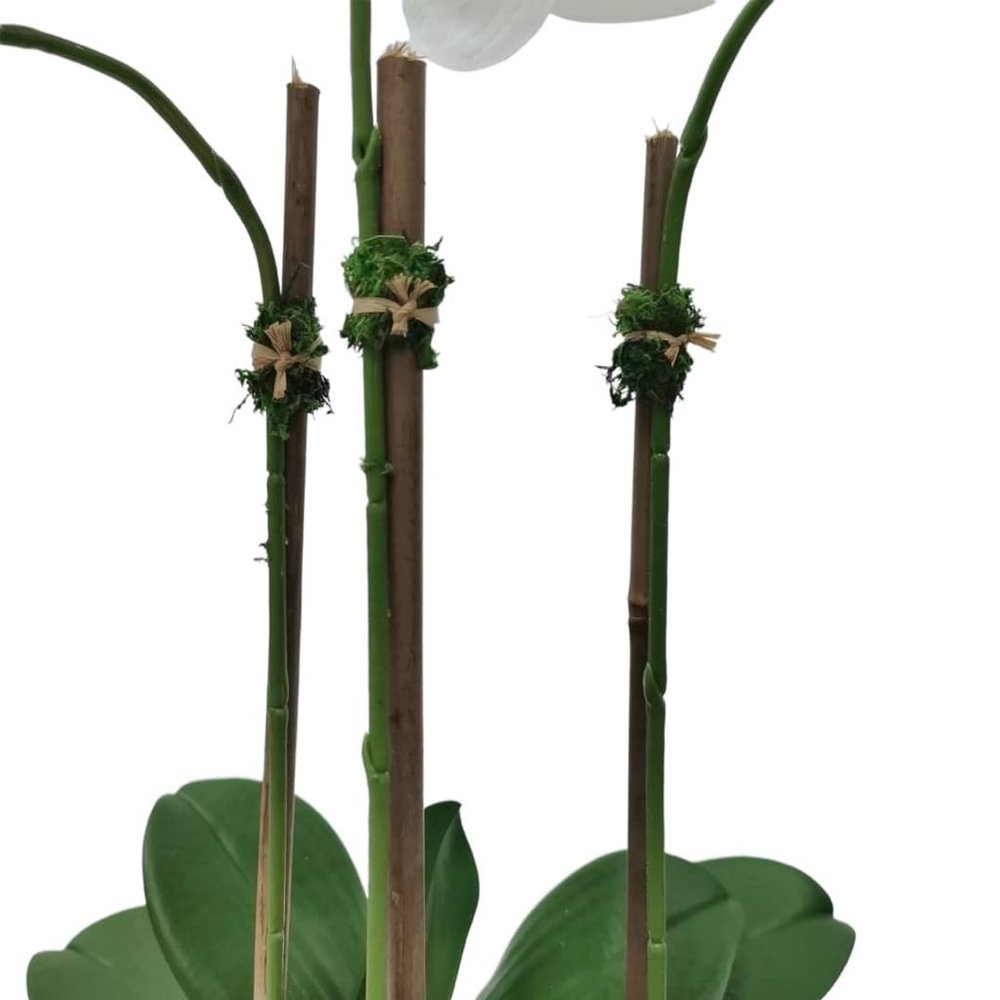 26" Pink Orchid Artificial Plant in a Hammered Gold Round Vase