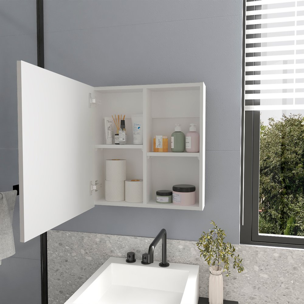 20" White Wood Floating Bathroom Vanity