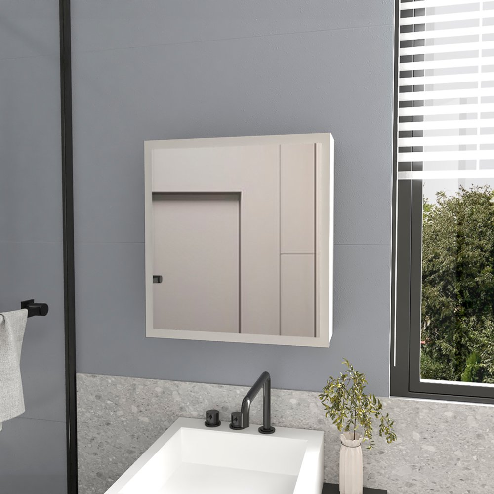 20" White Wood Floating Bathroom Vanity
