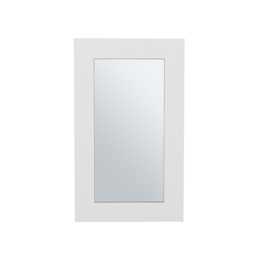 Tocador de baño flotante de madera blanca de 15"