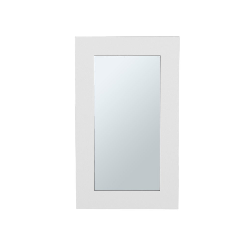 Tocador de baño flotante de madera blanca de 15"