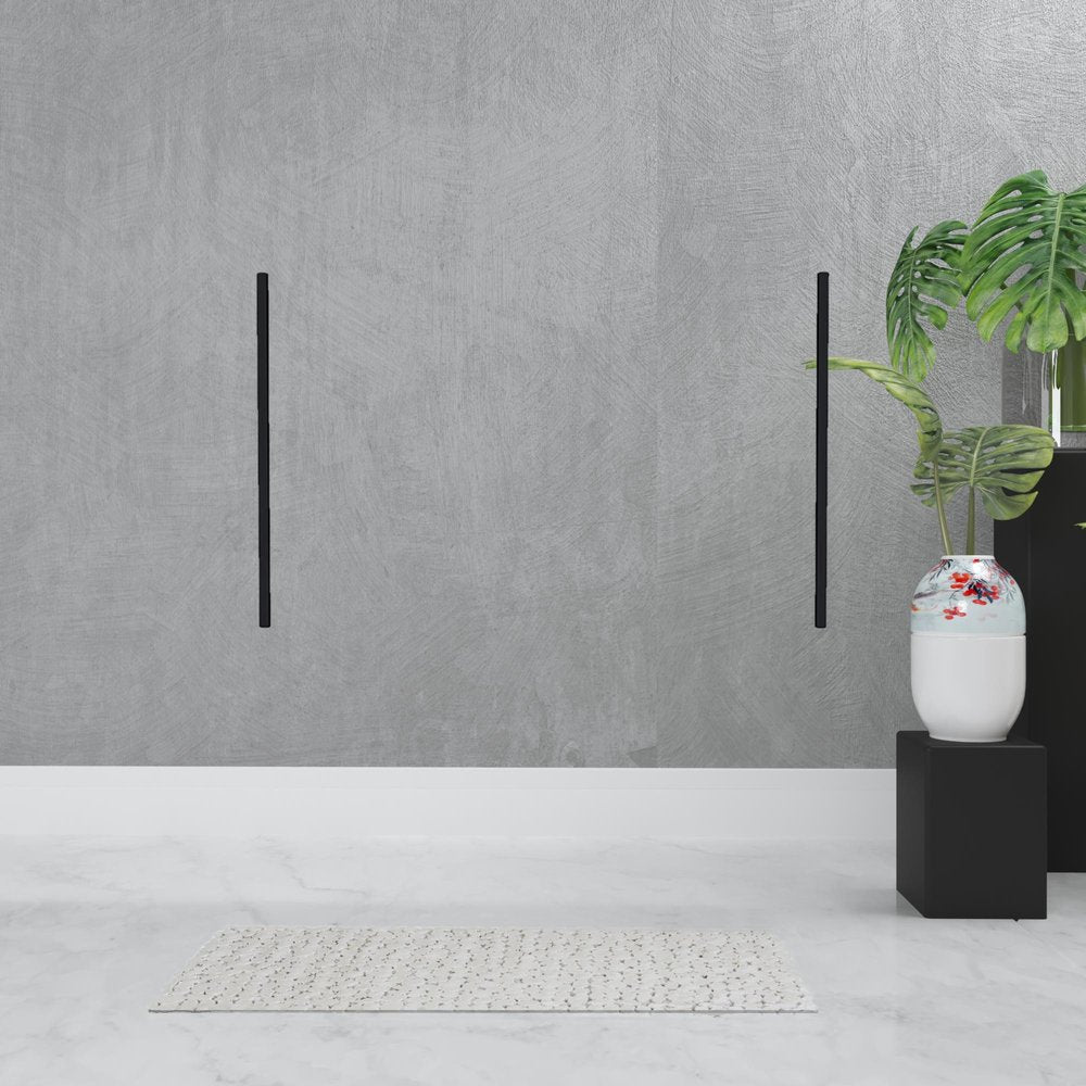 Tocador de baño flotante de madera negra de 32"