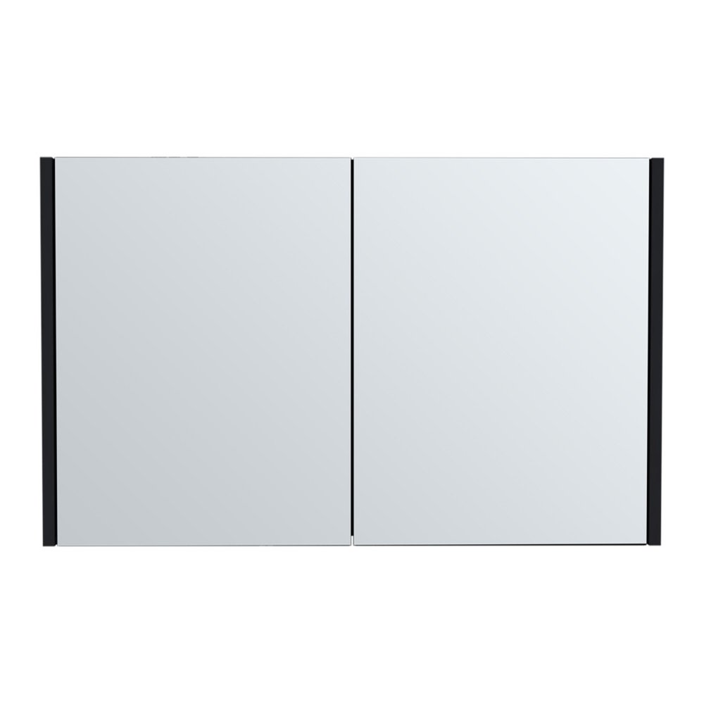 Tocador de baño flotante de madera negra de 32"