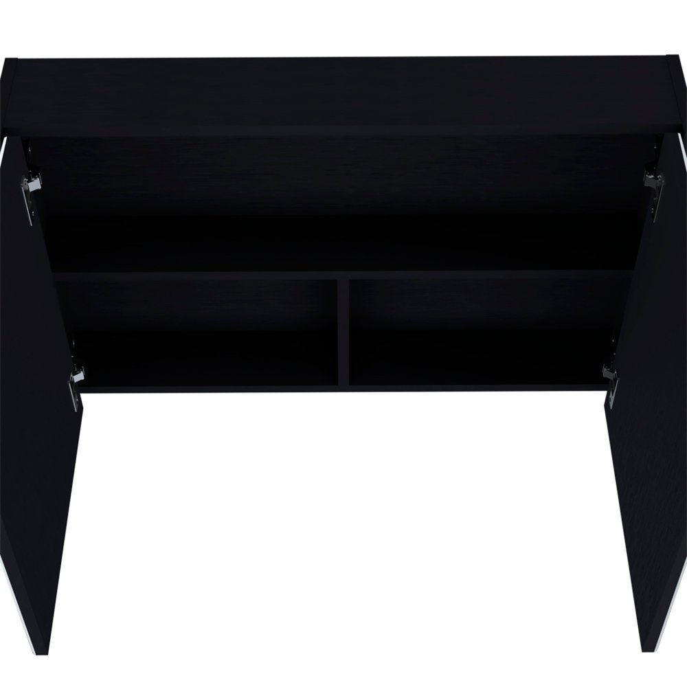 Tocador de baño flotante de madera negra de 32"
