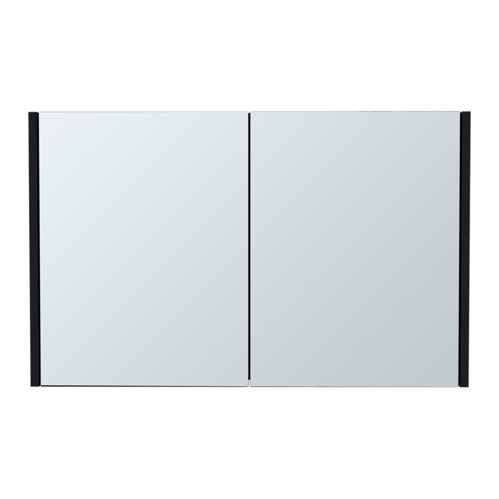Tocador de baño flotante de madera negra de 32"