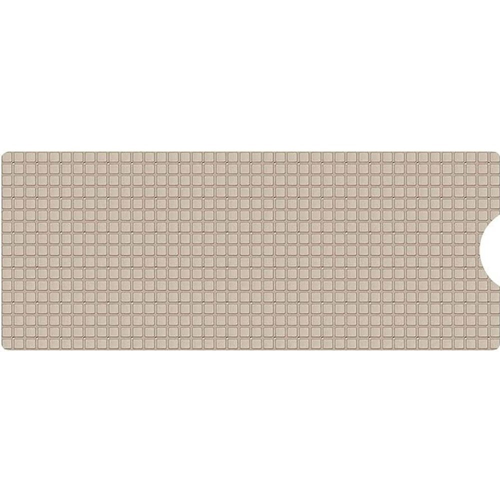 40" Beige Geometric Tiles Non Slip Bathtub Mat