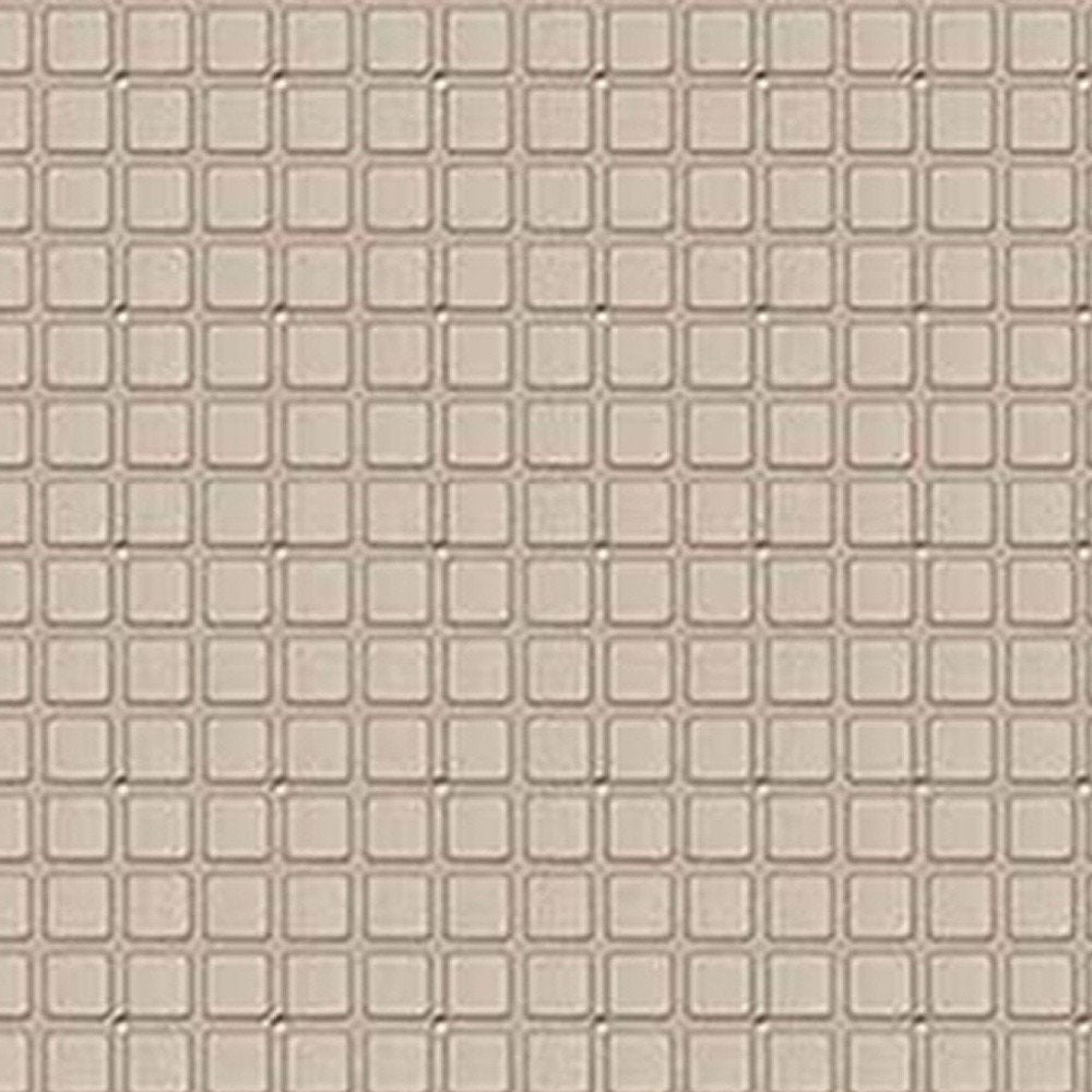 40" Beige Geometric Tiles Non Slip Bathtub Mat